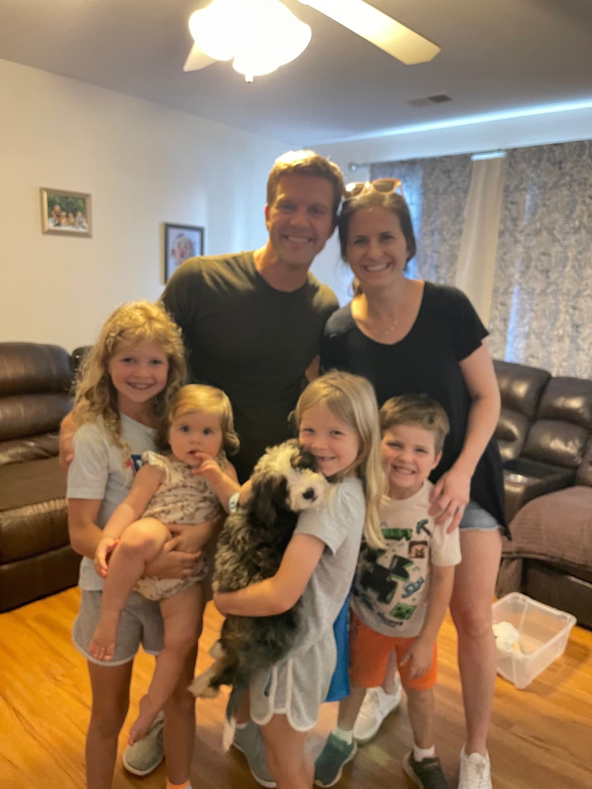 Harrison and Sarah with their four children